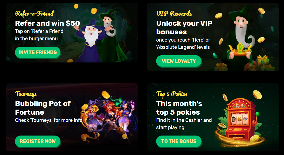 Ozwin casino coupons, VIP rewards and tourneys